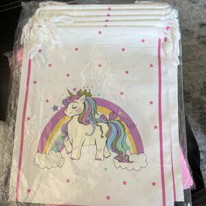 Bumbly The Unicorn Party Favor Drawstring Bag 10 Count 8x10
